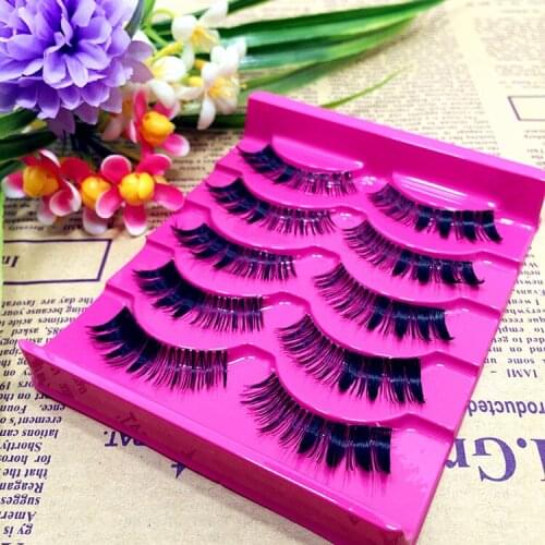 Wholesale 5 pairs Makeup Handmad Natural Fashion False Eyelashes Soft long Eye Lash Cosmetic FA1 Free shipping