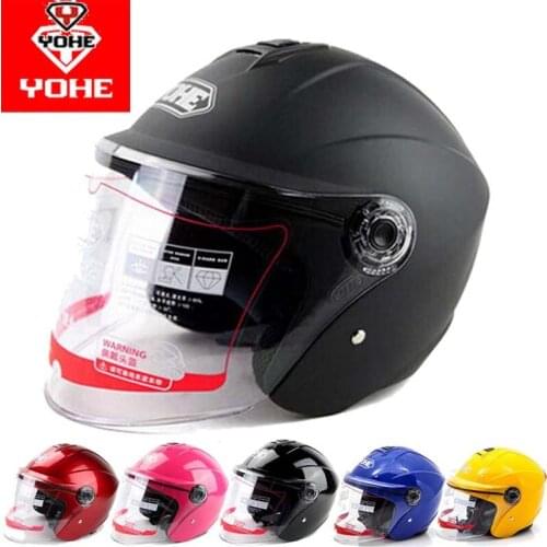 Wholesale 2019 Fashion New Moto Racing YOHE Half Face motorcycle helmet YH-870A motorbike helmets made of ABS FREE SIZE 56-61cm