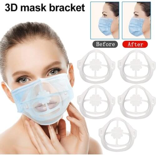 Food Grade PE Plastic 3D Mouth Mask Support Breathing Assist Help Mask Inner Cushion Bracket Mask Holder Breathable Valve Home