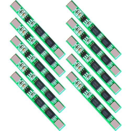 10pcs/lot 1S 3.7V 4A Li-ion BMS PCM 18650 Batteries Protection Board PCB For 18650 Lithium Ion Li Battery Double MOS 5.0