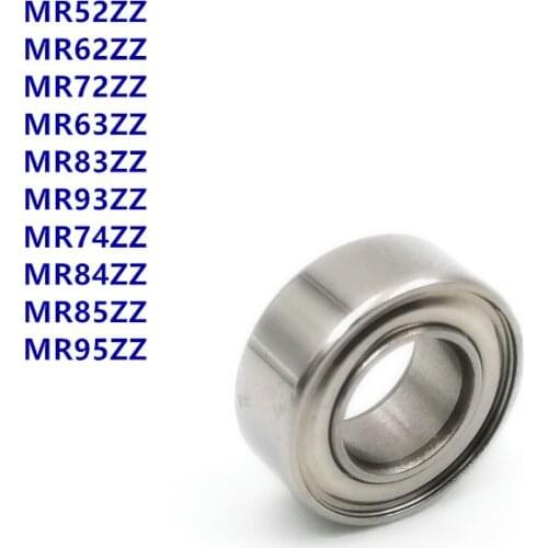 100pcs MR52ZZ MR62ZZ MR72ZZ MR63ZZ MR83ZZ MR93ZZ MR74ZZ MR84ZZ MR85ZZ MR95ZZ miniature deep groove ball bearings