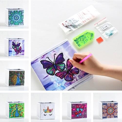 DIY Diamond Painting Folding Storage Box Sundries Organizer Bins Wardrobe Drawer Container For Home Storage and Organization