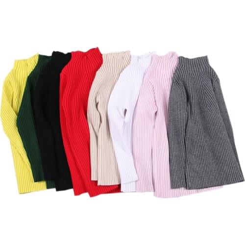 1-7Baby Girls Ribbed Sweater 2020 Girls Sweaters Solid Candy Color Boys Sweaters Spring New Knitted Kids Clothing Girls Pullover