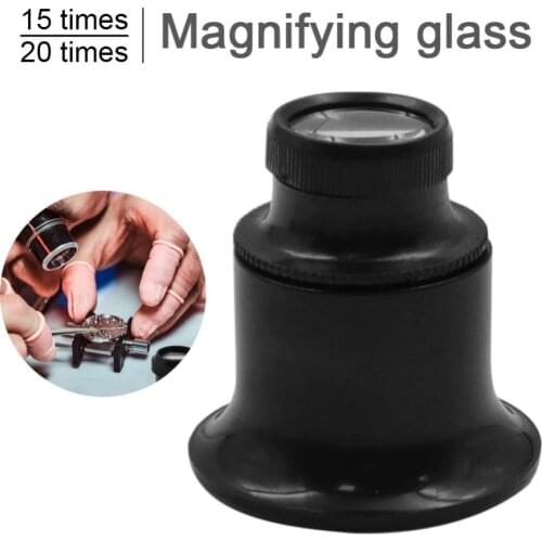 Monocular Magnifying Glass 15X 20X Watch Jeweler Repair Magnifier Monocular Magnifying Glass Loupe Multipurpose Inch Mirror