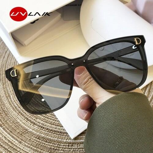 UVLAIK Fashion Letter D Sunglasses for Women Brand Designer Outdoor Goggles Sun Glasses Female Square Oversized Sunglass Shades