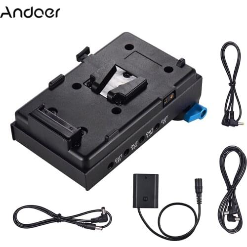 Andoer V Mount V-lock Battery Plate NP-FZ100 Battery Adapter for BMCC BMPCC Sony A7III A9 Camera for Monitor Recorder Microphone