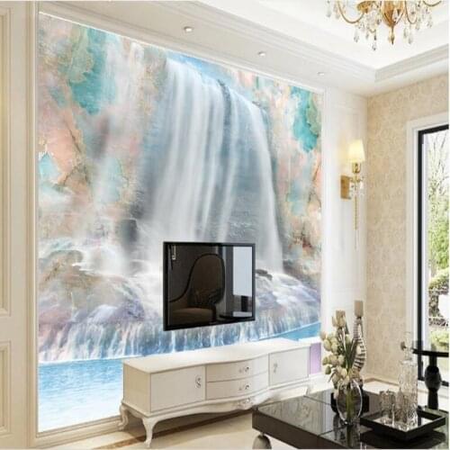 Wellyu Customized large - scale murals high - definition marble watermarks exquisite background wall non - woven wallpaper