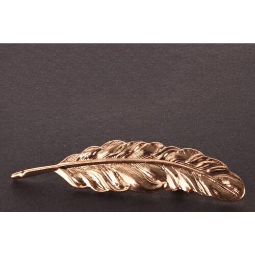 Crystal Feather Brooch Female Suit Brooch Women Dress Pin Alloy Jewelry Accessories