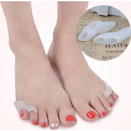 1Pair Hot Toe Separator Manicure Toe Straightener Corrector Bunion Ortopedia Separador De Dedos De Los Pies Foot Care Pedicure