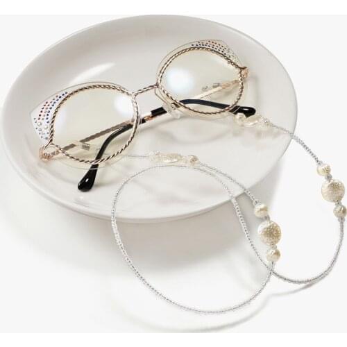 1PC Fashion Unisex Anti-lost Acrylic Beaded Chain Face Mask Lanyards Reading Glasses Chain Neck Straps Mask Cord Holder