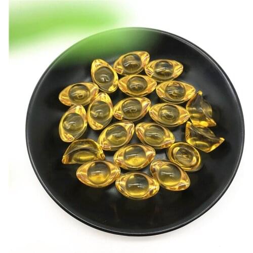 1 Pieces Feng Shui Chinese Yellow Crystal Paperweight Glass Gold Ingots Paperweight Lucky Home Decoration Family Fashion Gift