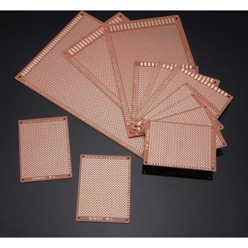 12pcs Durable DIY PCB Prototyping Board 4 Sizes Mayitr Printed Circuit Prototype Breadboard Stripboard 12 x18/9x15/7x9/5x7 cm