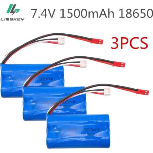 3pcs New Arrivals Feiyue FY01 FY02 FY03 7.4V 1500mAH Lithium Battery FY7415 RC Car Parts Remote Control 18650