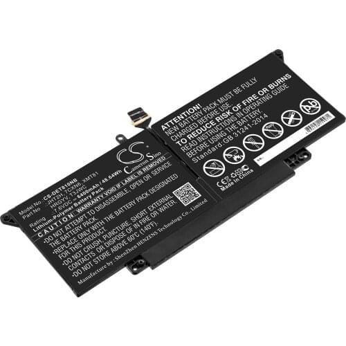 CS 6400mAh/48.64Wh battery for DELL H0DN8,H0DN8+QQ2-01024,Latitude 7000 7410 14" Touchsc,Latitude 7410 2-in-1 7CXN6