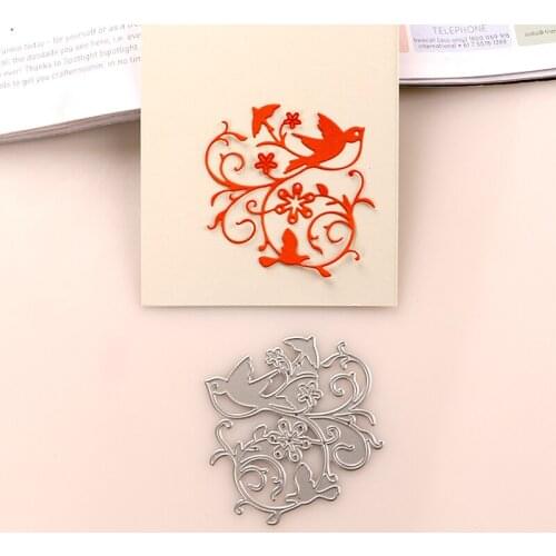DUOFEN METAL CUTTING DIES birds and flower deco for DIY papercraft projects Scrapbook Paper Album 2020 new