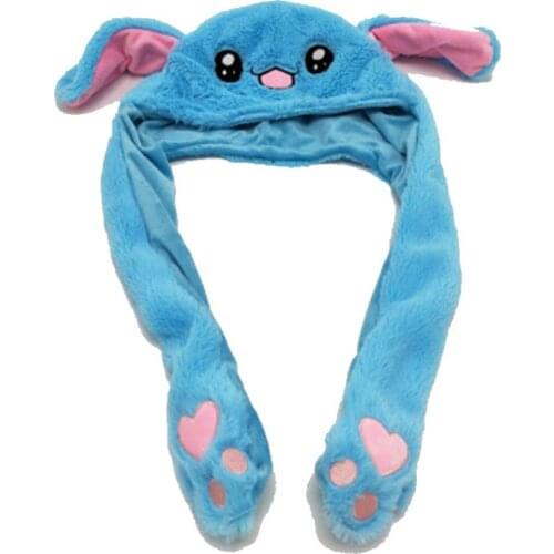 Moving Luminous Rabbit/Pig/Chicken Hat Ear Move Hat Funny White Rabbit Hat Animal Winter Hats For Women Girls Kids