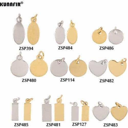 Good polishing with jump ring steel color with Laser engraving logo tail chain label jewelry accessories