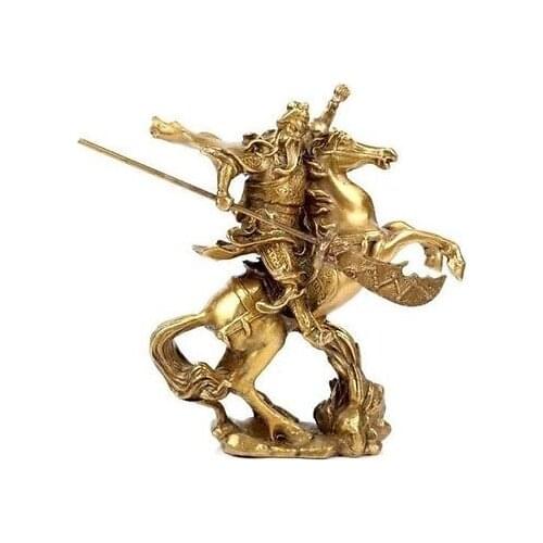 Exquisite Chinese Ancient Hero Guan Gong Guan Yu ride on the horse statue