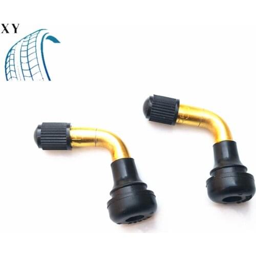 XY High-quality 10 Inch Electric Scooter Tubeless Tire Valve Pure Copper Valve Elbow Leak-proof Electric Vehicle Tire Valve