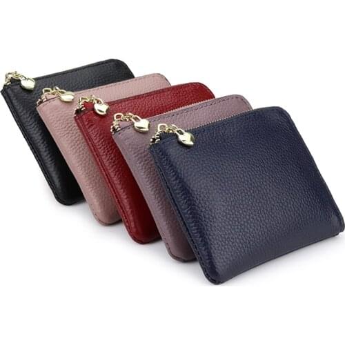 Purse Men & Women Card Case Leather Mini Doka Student Wallet High Quality Leather Credit Card Storage