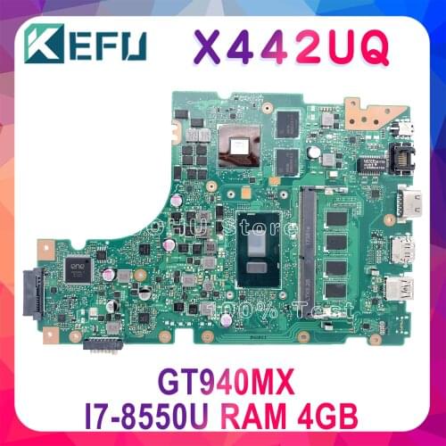 KEFU X442UQR Laptop motherboad For ASUS 14 X442UNR X442UQ X442UN X442UR X442UA R419U Laptop Motherboard I7-8550U GT940MX