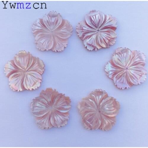 Fashion natural Color shells High quality Flower petals charm jewelry making Hair Earrings Necklace diy accessories 6Pcs/lot