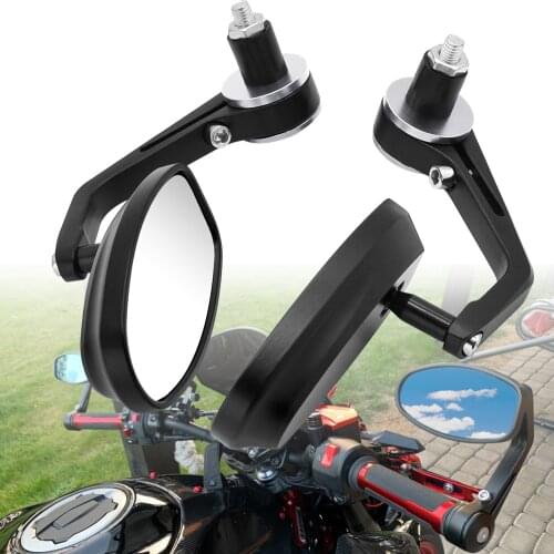 22mm Motorcycle Mirror White Glass Handle Bar End Rearview Side Mirror For Honda CBR1000 CBR900RR fireblade CBR1100XX BLACKBIRD