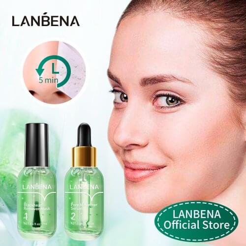 LANBENA Blackhead Remover Kit Against Black Dots Acne Treatment Essence Pore Minimizer Serum Deep Cleaning Shrinking Pores Care