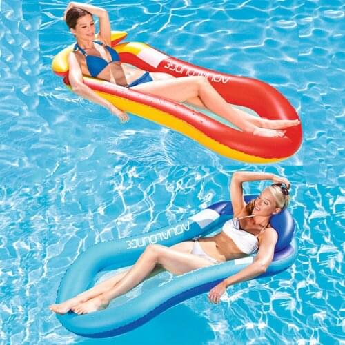 Inflatable Hammock Floating Row Lounger Folding Swimming Bed Portable Beach Swimming Pool Water Pool Float Party Beach 2021