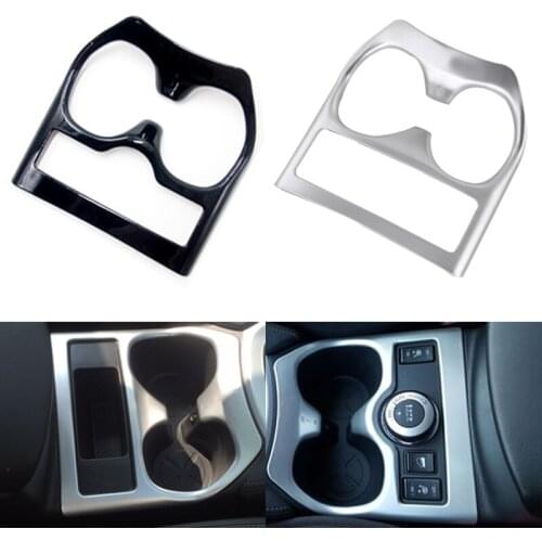 ABS Carbon Fiber Water Cup Holder Frame Trim Cover Sticker Styling For Nissan X-Trail T32 X trail Rogue 2014 2015 2016 2017 2018