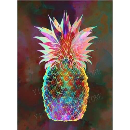 New Diamond Painting Cross Stitch color Pineapple Painting 5D DIY Full Square Diamond Embroidery Scenery Craft home deccor