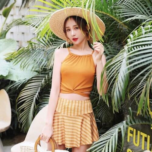 2020 New Hot Spring Swimsuit Womens Split Skirt Sexy Two-Piece Hipster Swimsuit Wholesale 665810