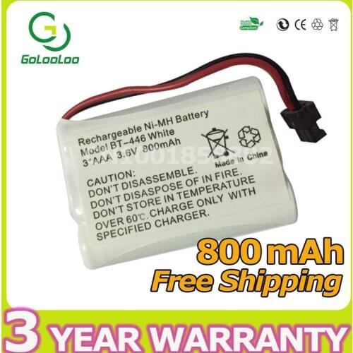 800mAh 3.6V New NI-MH Battery For Uniden BT-446, BP-446, BT-1005, BT1005 TRU448 TRU446 TCX-800 DCX700 T4 T400 Series
