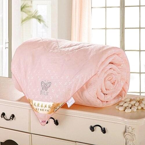 Natural Mulberry Silk Comforter For Winter/Summer Twin Queen King Full Size Duvet/Blanket/Quilt White/Pink/Beige Filler