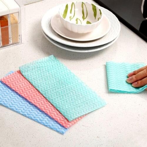1 Pack Disposable Cleaning Towel Non Stick Dish Cloth Kitchen Cleaning Cloth Non-stick Oil Wiping Rag Towel Bag Cloth Scouring