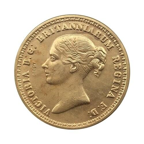 Wholesale British Vitoria 24-K gold-plated coins copy 100% coper manufacturing