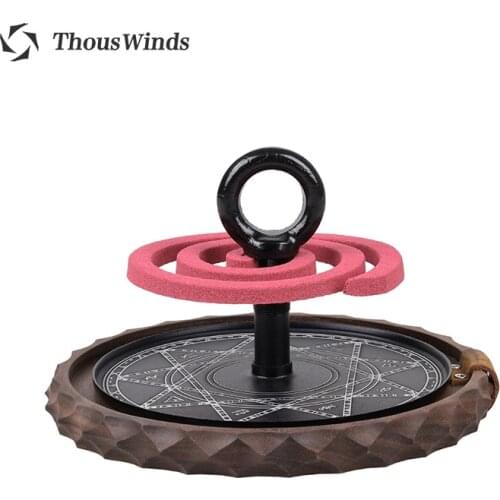 Thous Winds Mosquito Coil Ash Tray Outdoor Camping Can Be Hung Solid Wood Black Walnut White Oak Mosquito Coil Ash Tray