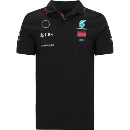 2021 F1 team short-sleeved Polo shirt, polyester quick-drying lapel T-shirt, the same style is customized