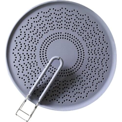 Strainer Drain Board for frying Pan Silicone Splatter Screen Resistant Strainer
