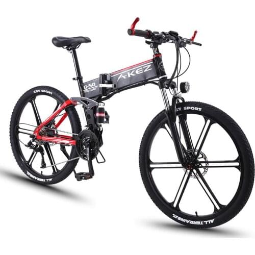 Foldable Electric Bike Two Wheeled Electric Bicycles 26'' 350W 36V Electric E-bike Bicycle For Adults Double Mechanical Brake