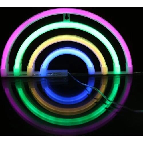 JSEX LED Neon Lamp Night Light Fairy Lights Decorative Lights Wall Lamps RGB/Warm white USB with Battery Home Decoration