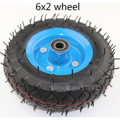 High performance 6x2 tire tyre rim 6 inch 15cm pneumatic wheel pump wheel trolley cart wheel roller caster wheel caster