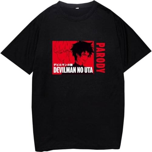 Oversized Debiruman Devilman Crybaby Funny Anime Fans Popular Tee Shirt New Trendly Loose Clothing Size XS-4XL
