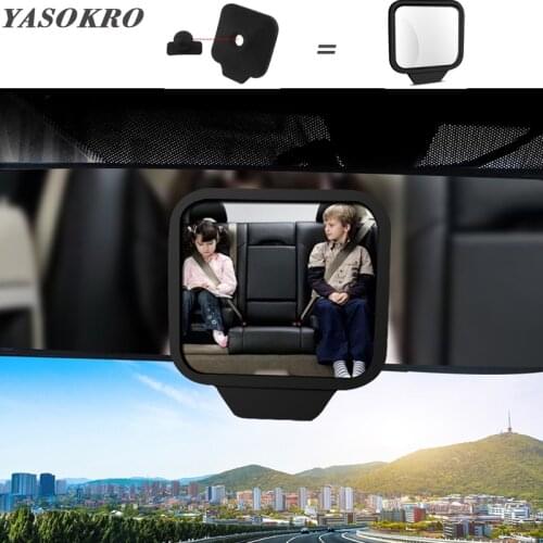 360 Rotation Wide Angle Square Convex Blind Spot Mirror Car Back Seat Child Infant Care Baby Mirror for parking Rearview mirror