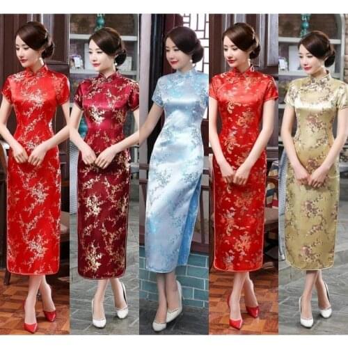 Plus Size 6XL Chinese Cheongsam Traditional Wedding Qipao Woman Embroidery Elegant Split Dress Female Floral Bodycon Cheongsam