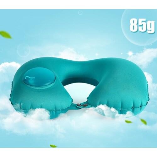 1PC U Shaped Travel Pillow Cover Inflatable Car Air Flight Inflatable Pillows Neck Support Comfort Sleeping Protable Plane Nap