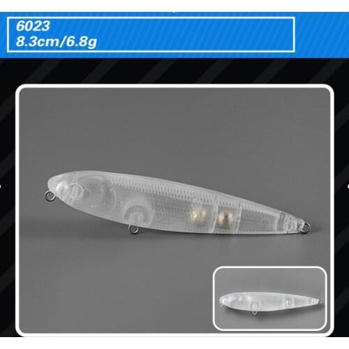 10pcs 8.3cm 6.8g Blank Unpainted Bait DIY Pencil Minnow Wobbler Unpainted Lure Freshwater Fishing Blank Hard Lures Isca Pesca