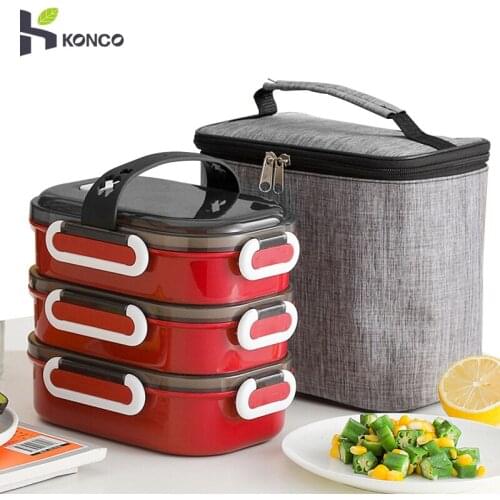 2/3/4 Layer Food Storage Container Stainless Steel Lunch Box with Compartments Bento Box Picnic Office School Lunch box