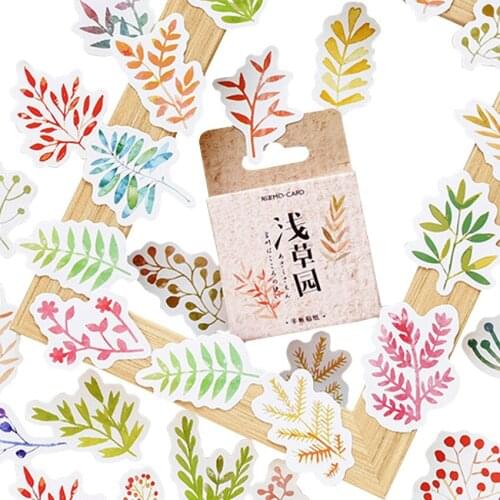 20pack/lot Vintage Shallow grass garden Decorative Scrapbooking Stickers Album Decoration Sticker DIY Dairy Sticker Pack