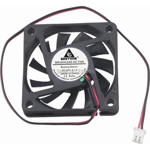 5pcs/lot Gdstime 24V 2Pin 60mm 60x60x10mm Ventilation DC Computer Cooler Cooling Fan